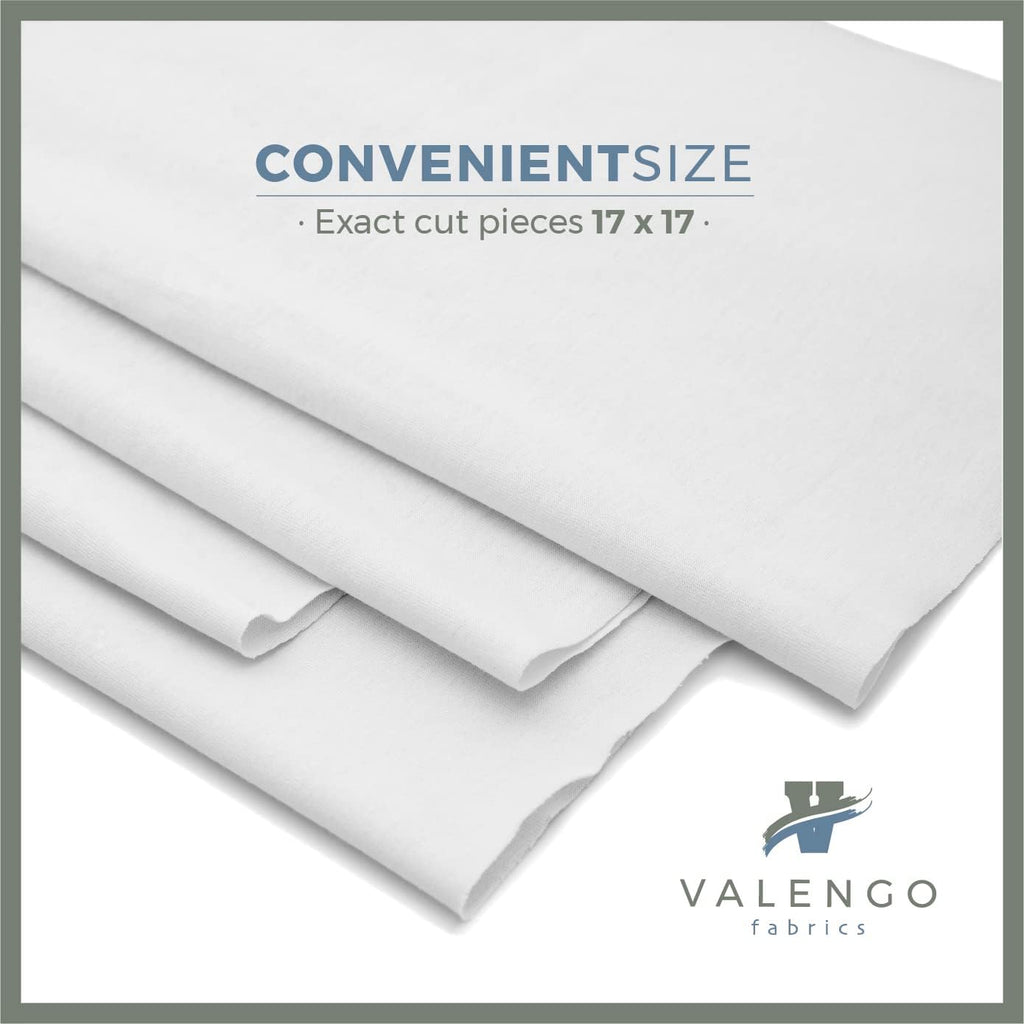 Pack of 28 Valengo Cotton Rags Soft, Lint-Free & Absorbent 17"x 17"
