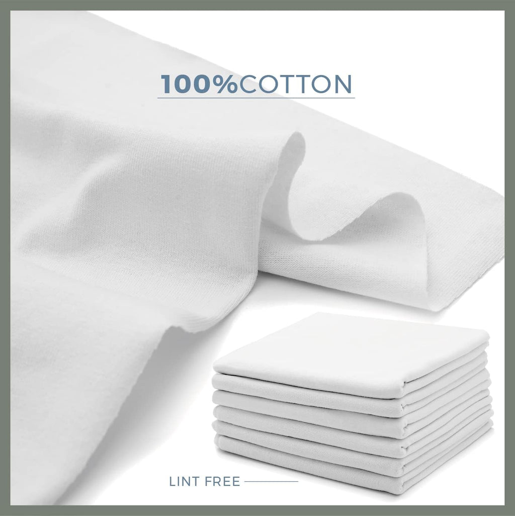 Pack of 28 Valengo Cotton Rags Soft, Lint-Free & Absorbent 17"x 17"