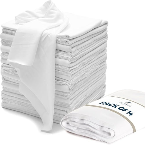 Pack of 14 Valengo Cotton Rags Soft, Lint-Free & Absorbent 17"x 17"