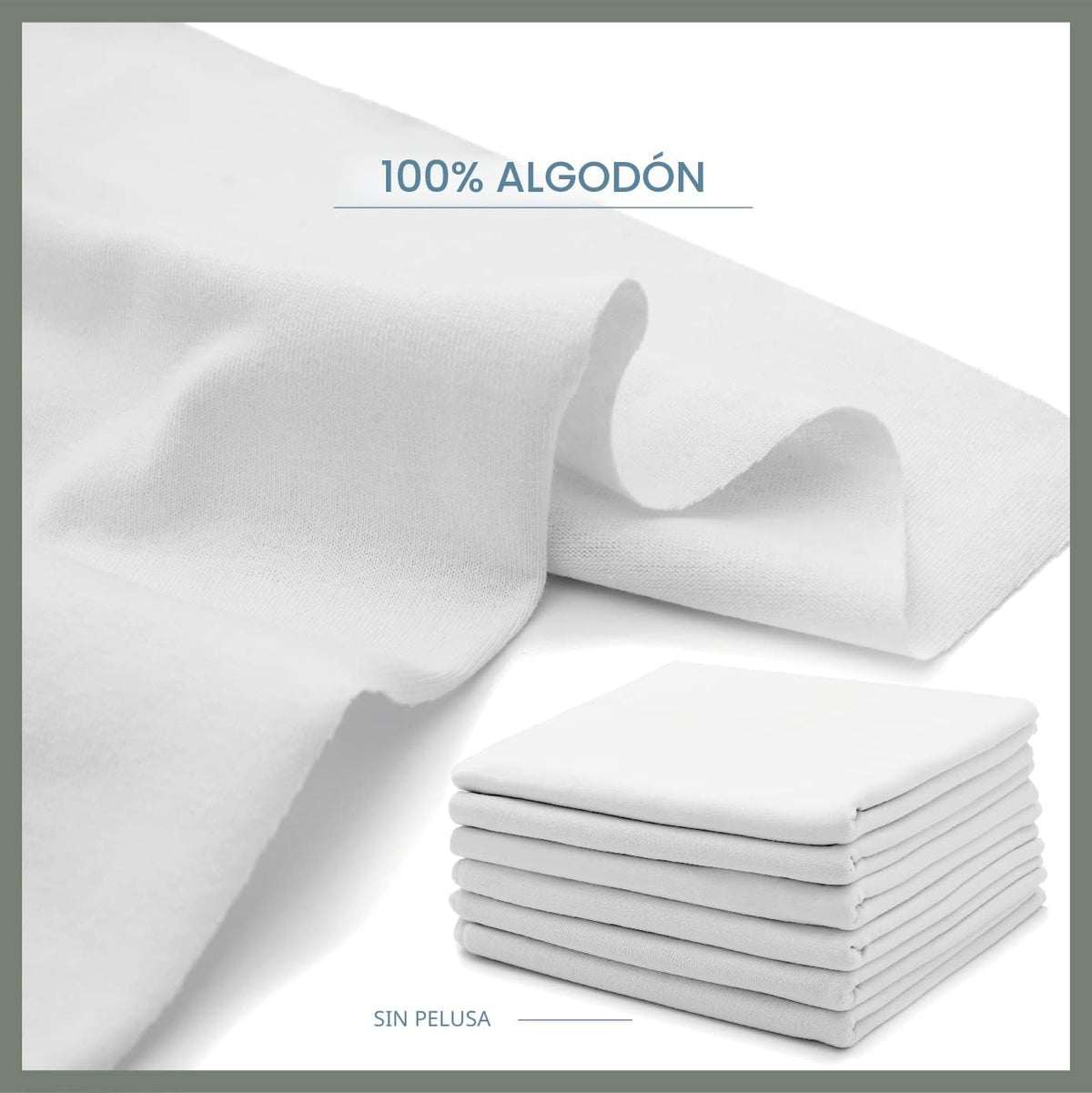 Pack of 7 Valengo Cotton Rags  Soft, Lint-Free & Absorbent  17"x 17"