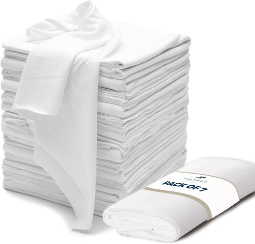 Pack of 7 Valengo Cotton Rags  Soft, Lint-Free & Absorbent  17"x 17"